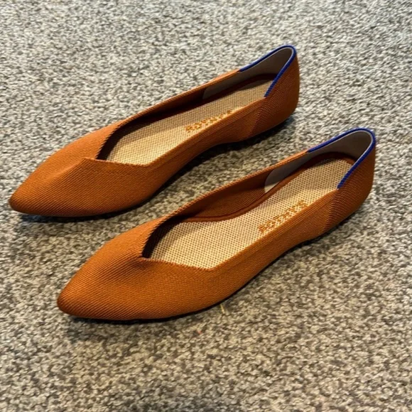 Rothy's Orange Slip-On Flats with Pointed Toe - Picture 2 of 3